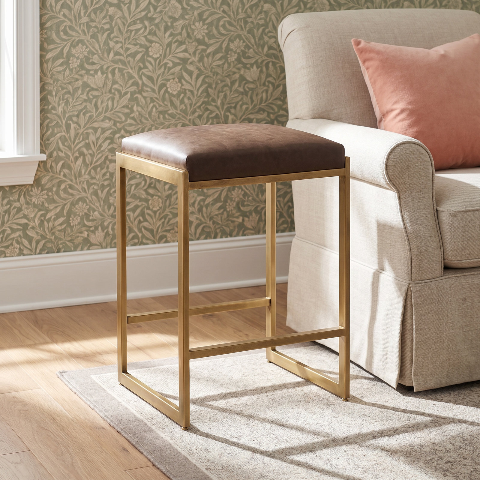 Fullerton Counter Stool, Gold