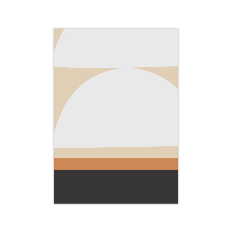 White Abstract Shapes A Original - Print, 30cm H x 21cm W x 1cm D, No Frame