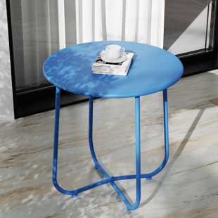 Round Patio Table Outdoor Side table for Patio Poolside Garden 