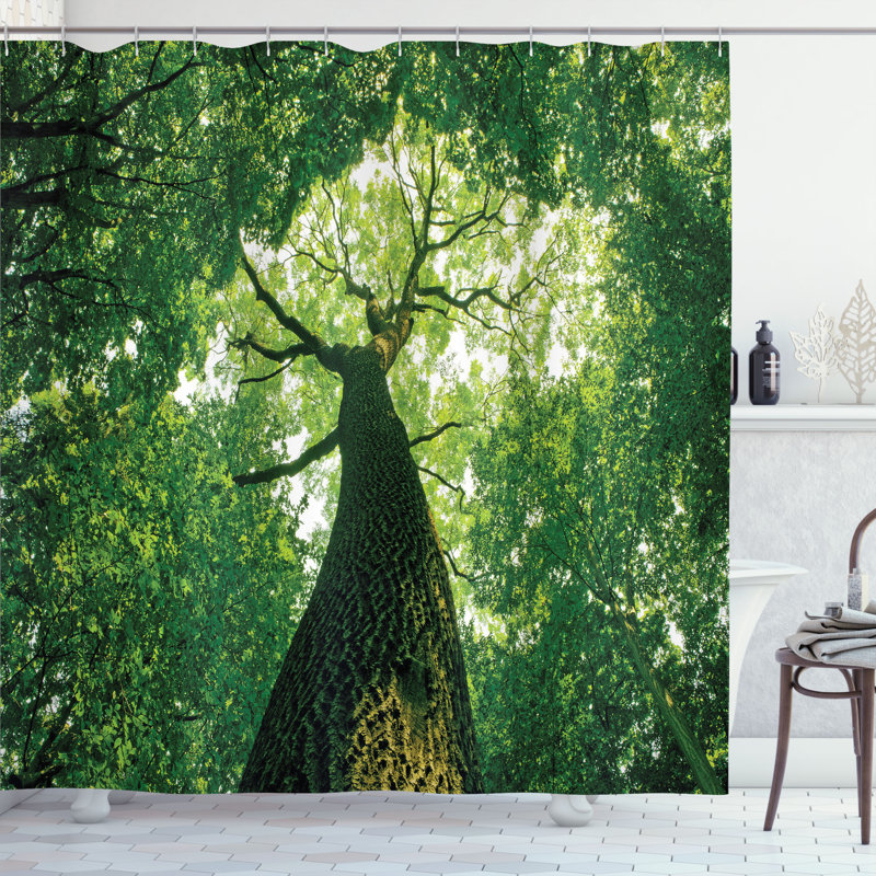 Shower Curtain with Hooks Included, 70" H x 69" W