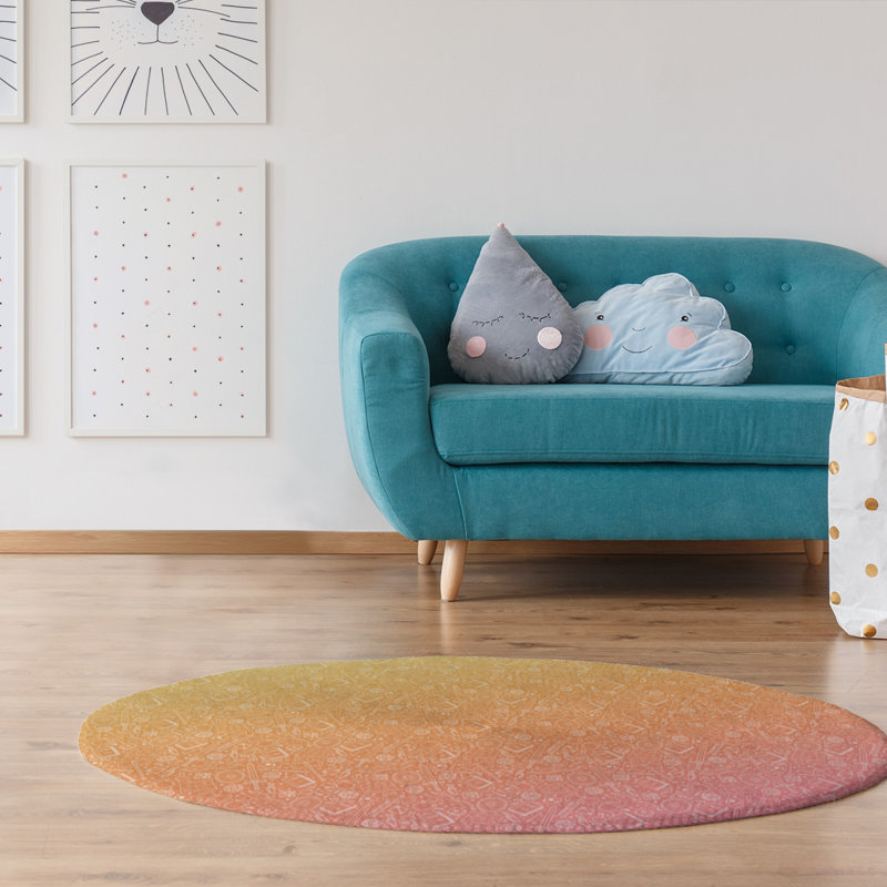 Chenille Indoor Rug, Round 5'