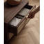Elegant Black Walnut & Rattan Coat Rack