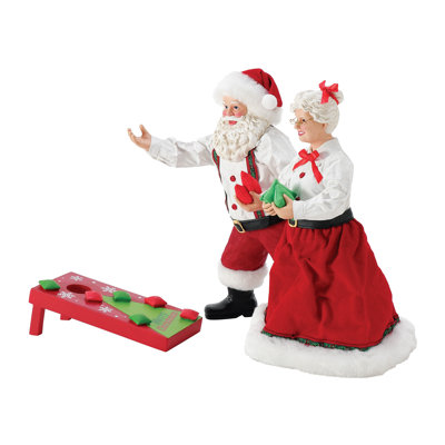 Possible Dreams Sports and Leisure Santa and Mrs. Claus Bean Bag Toss Dream Team 3-Piece Figurine Set