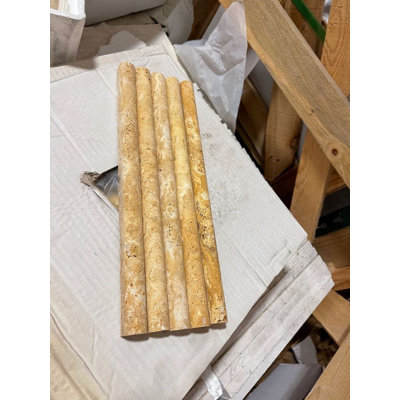 Revêtement mural en forme de travertin 3/4 "x 12" Golden Sienna