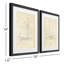Plan de voilier III - Encadré sous verre, lot de 2, grande décoration murale pour salon