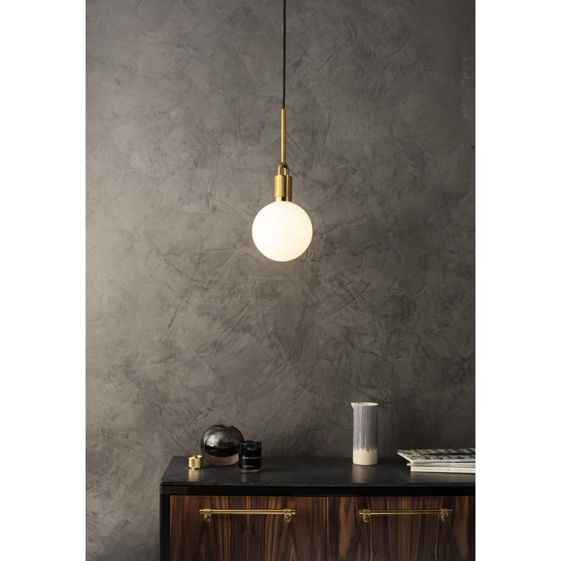 1 - Light Pendant, Brass/Smoked