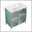 Meuble-lavabo autoportant de 30 pouces avec lavabo, porte en acrylique durable et pieds réglables pour un confort et une protection accrus.-265522665