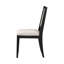 2 chaises de salle à manger avec revêtement gris et noir - assise en contreplaqué de 19 po de hauteur pour une maison de 2 rembourrées et noires, base solide, assise de 19 po, matériau, pièce rectangulaire