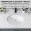 Lavabo de salle de bain ovale encastré en porcelaine vitrifiée 17 "avec trop-plein (paquet de 2)