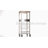 Aadhavan Kitchen Utility Cart with Elm Finish Top, 2 Baskets, Drawer, and Bottle Rack – White Steel Frame