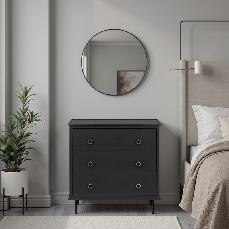 Shillington 3 DRAWER NIGHTSTAND, Deep Green