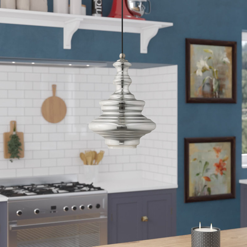 Alissya 1 - Light Pendant, Brushed Nickel, Smoke