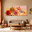 Plantes et fleurs, ensemble de 3 impressions sur toile-1574342843