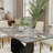 6 - Person Sintered Stone Tabletop Dining Table Set With Upholstered Pu Leather Chairs-1837590022-1826485945