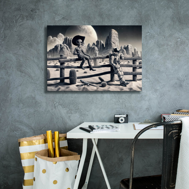 «Space Break» par Rey Klimt, art mural sur toile, H 18 po x l 26 po x P 0,75 po