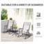 Ensemble de chaises berçantes 3 pièces Outsunny