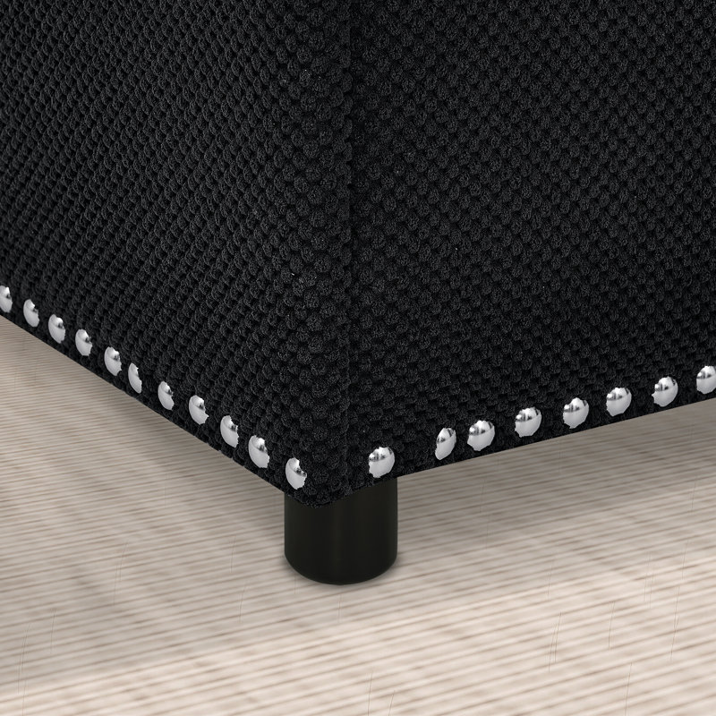 Table basse avec repose-pieds l 30 po, Black