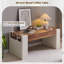 Table basse Farmhouse, tables de centre rectangulaires rustiques (blanc)-131456761