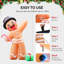 Décoration pour cour de Noël 10,6 pi de hauteur avec bonhomme de pain d'épice et boîte-cadeau gonflable 8 lumières DEL en polyester 190D 12V 2000 mA