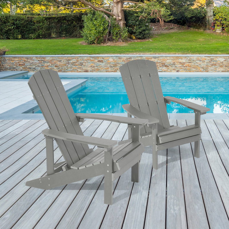 HIPS Adirondack Chair, Light Gray