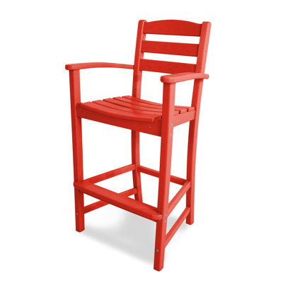 POLYWOOD® La Casa Café Arm Patio Bar Stool