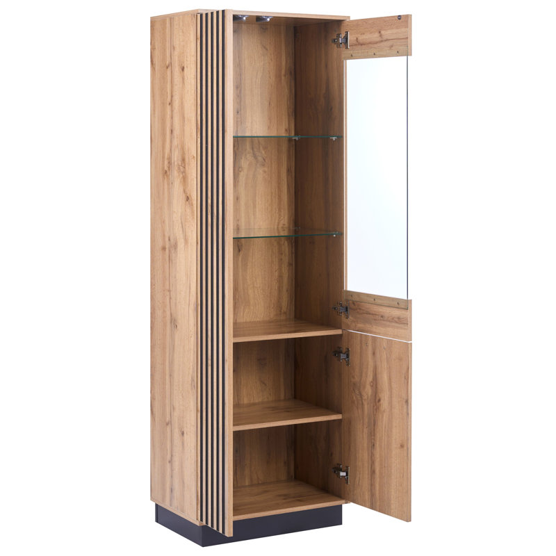 Tanay Glass and Iron 60 cm W Display Cabinet