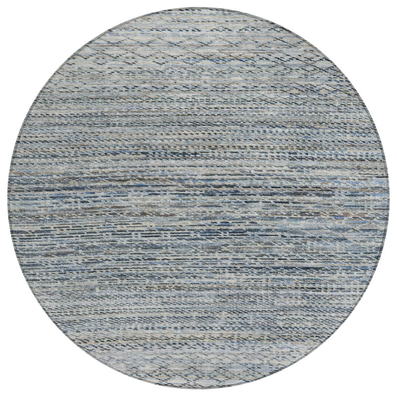 Machine Washable Indoor/Outdoor Amanda ACN2150 Striped Rug, Rectangle 1'8" x 2'6"