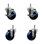 Swivel Grip Ring Stem Caster Set 2 Brakes