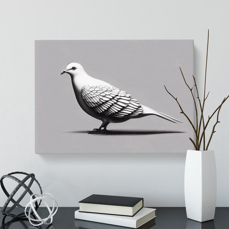 Blessed Dove Bird - Wrapped Canvas Painting, 40cm H x 60cm W x 3cm D