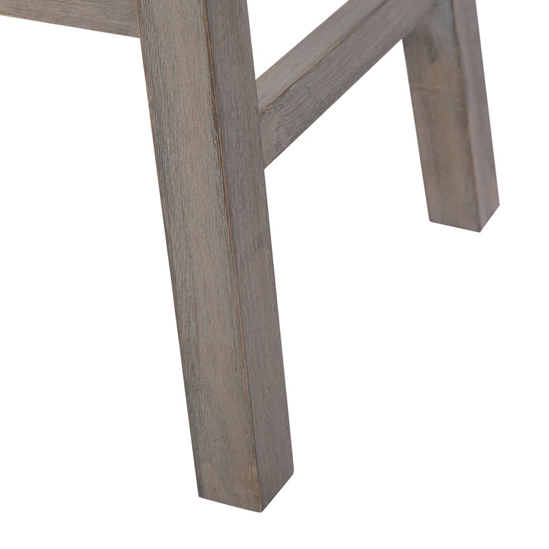 Solid Wood Counter Stool, Antique Gray, Bar Stool (29” Seat Height)