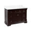 Meuble-lavabo simple 48 po avec armoire en chocolat et comptoir en marbre-680137444-789030483