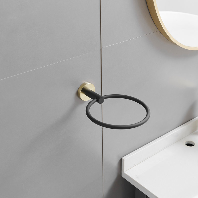 3 - Piece Bathroom Hardware Set, Black Gold