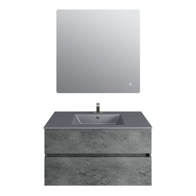 Ayita 35.118'' Single Bathroom Vanity with Stone Top