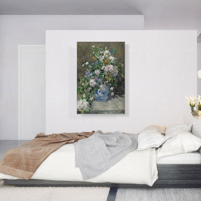 «Spring Bouquet 1886» par Pierre-Auguste Renoir, reproduction d'art sur toile tendue