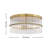 Onstott Brushed Brass 3-light Crystal Glass Bar Round Flush Mount