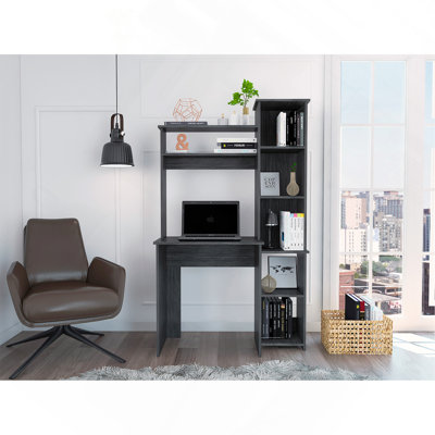 Bureau d'écriture, deux tablettes supérieures, cinq casiers