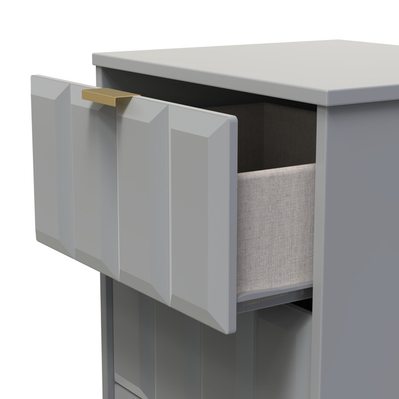 Arnesto 45 cm W Bedside Table, Dusk Grey