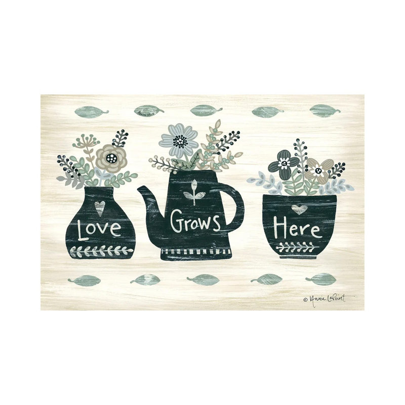 Love Grows Here by Annie LaPoint - Print on Canvas, Wrapped Canvas, 66.04 cm H x 45.72 cm W x 1.91 cm D