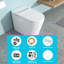 Toilette de bidet moderne et intelligente avec fonction - siège chauffant allongé, lavage à l'eau chaude, sécheuse, affichage à DEL, fonction avancée de nuit, chasse d'eau automatique