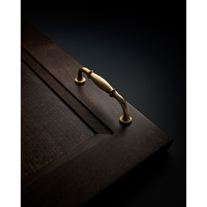 Cala 3 3/4" Center to Center Pull, Unlacquered Brass
