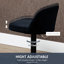 Tabouret de bar pivotant à hauteur réglable Gatun-793305977