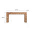 59.06" Rustic Geometric Relief Console Table - Solid Wood & MDF Entryway Table With 3D Carved Details For Living Room/Hallway
