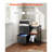 Mobile Metal File Cabinet With 3 Fabric Drawers And 2 Open Shelves-131776783
