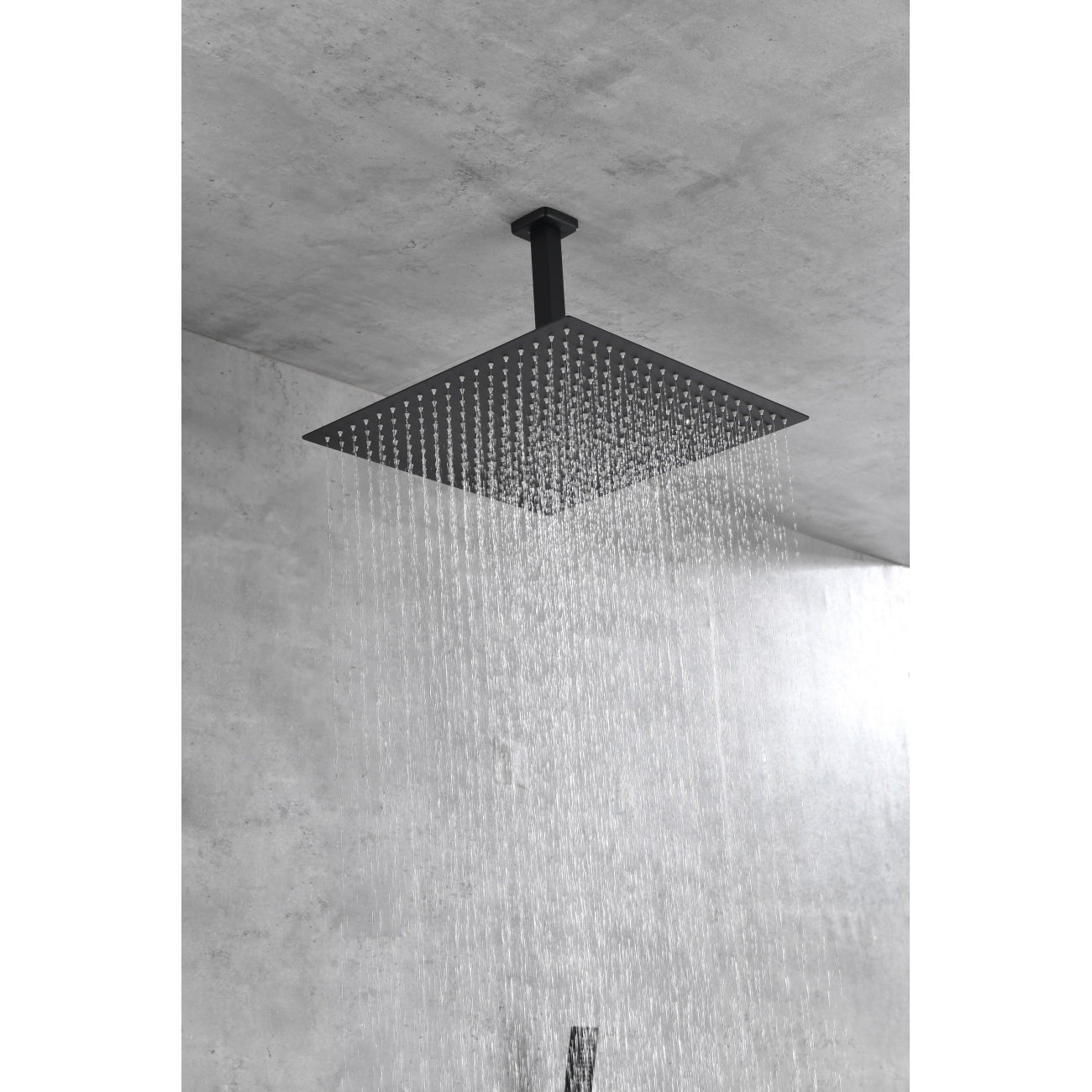 HEIMAO 16 Inch Square Rain Shower Head 304 Stainless Steel Showerhead ...