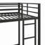 Lit double superposé au-dessus, métal, structure argentée Ceci est une certification fictive à des fins de démonstration. Utilisez des certifications réelles, le cas échéant. Lit avec structure en métal-1826486693-1826486694