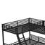 L-Shaped Bunk Bed And Loft Bed With Four Built-In Shelves