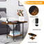 Double-Layer Retro Brown Industrial Style Tea Table