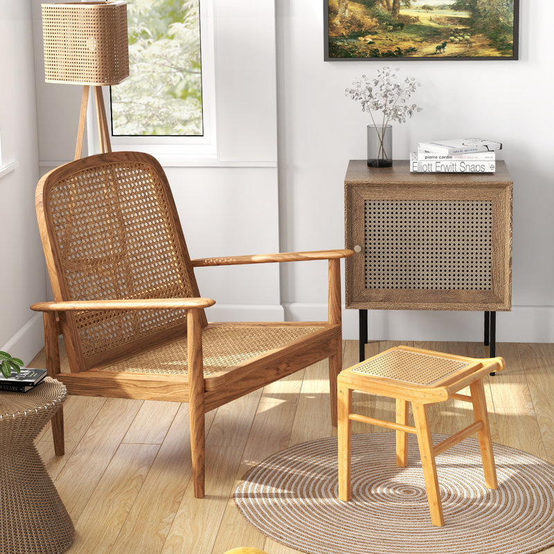 Aleayah Solid Wood Accent Stool