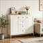 Buffet de rangement en acier avec tiroirs et tablettes réglables