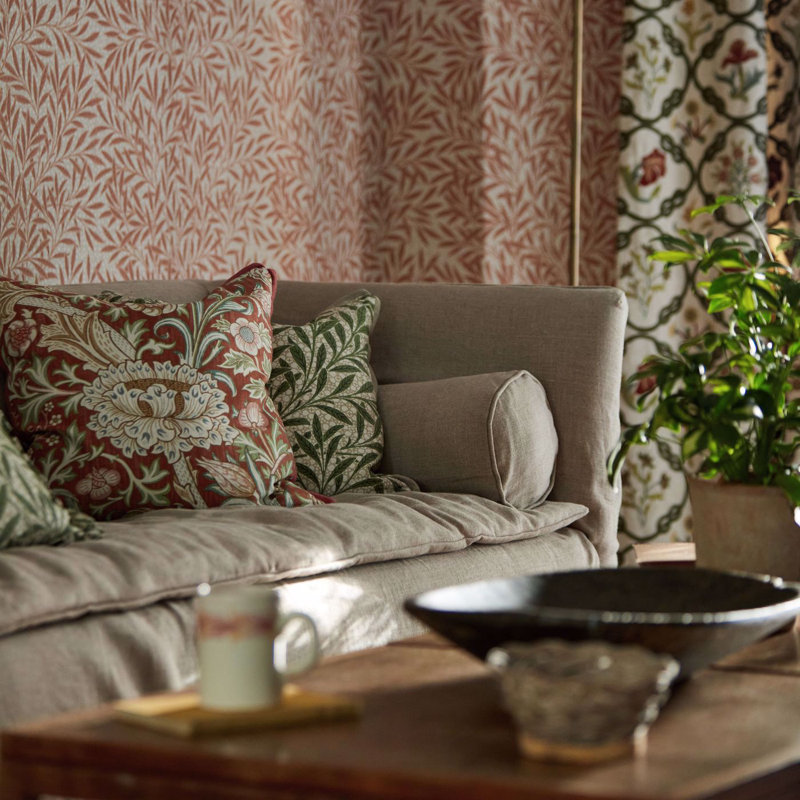 Emery Walker's House Trent Fabric, Madder/Webb's Blue